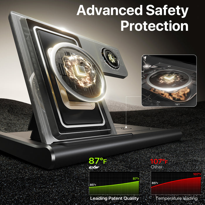 🔋 3 in 1 Magnetic Wireless Folding Charger – Phone, Watch & Earbuds