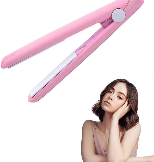 Portable Mini Hair Straightener & Curler - Compact Travel Hair Stylist