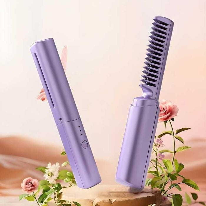 Bazoora Cordless Mini Hair Straightener – Portable USB Rechargeable Hair Styler for Women 💁‍♀️