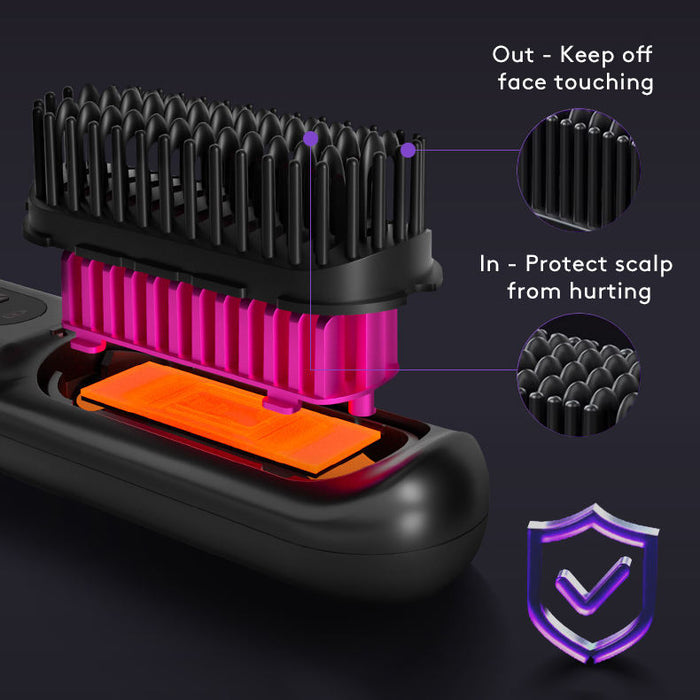 "Salon-Style Hair Anytime 💖 Fast Heating Straightener Comb"