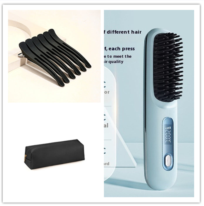 "Salon-Style Hair Anytime 💖 Fast Heating Straightener Comb"