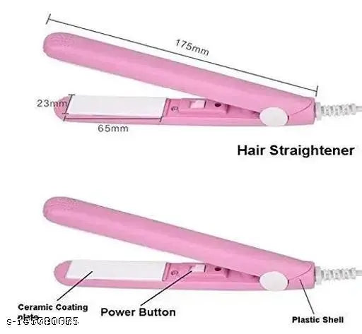 Portable Mini Hair Straightener & Curler - Compact Travel Hair Stylist
