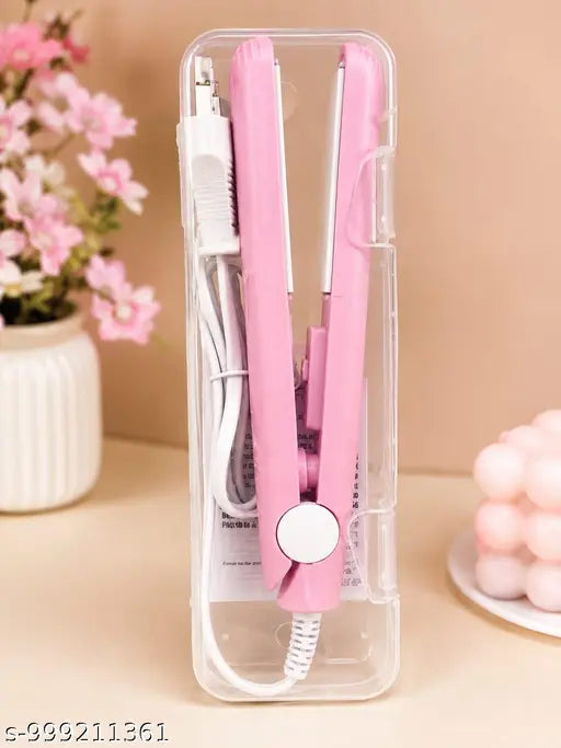 Portable Mini Hair Straightener & Curler - Compact Travel Hair Stylist